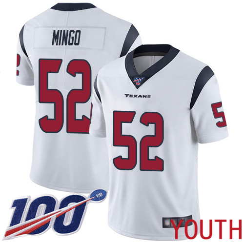 Houston Texans Limited White Youth Barkevious Mingo Road Jersey NFL Football #52 100th Season Vapor Untouchable